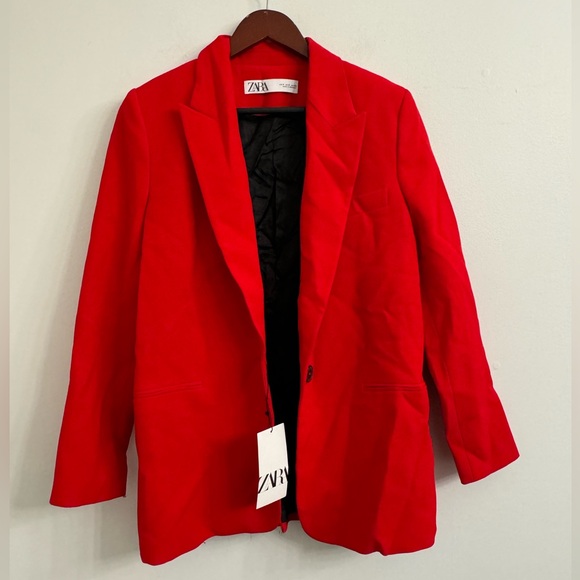 Zara oversized red blazer sz S - Picture 3 of 7